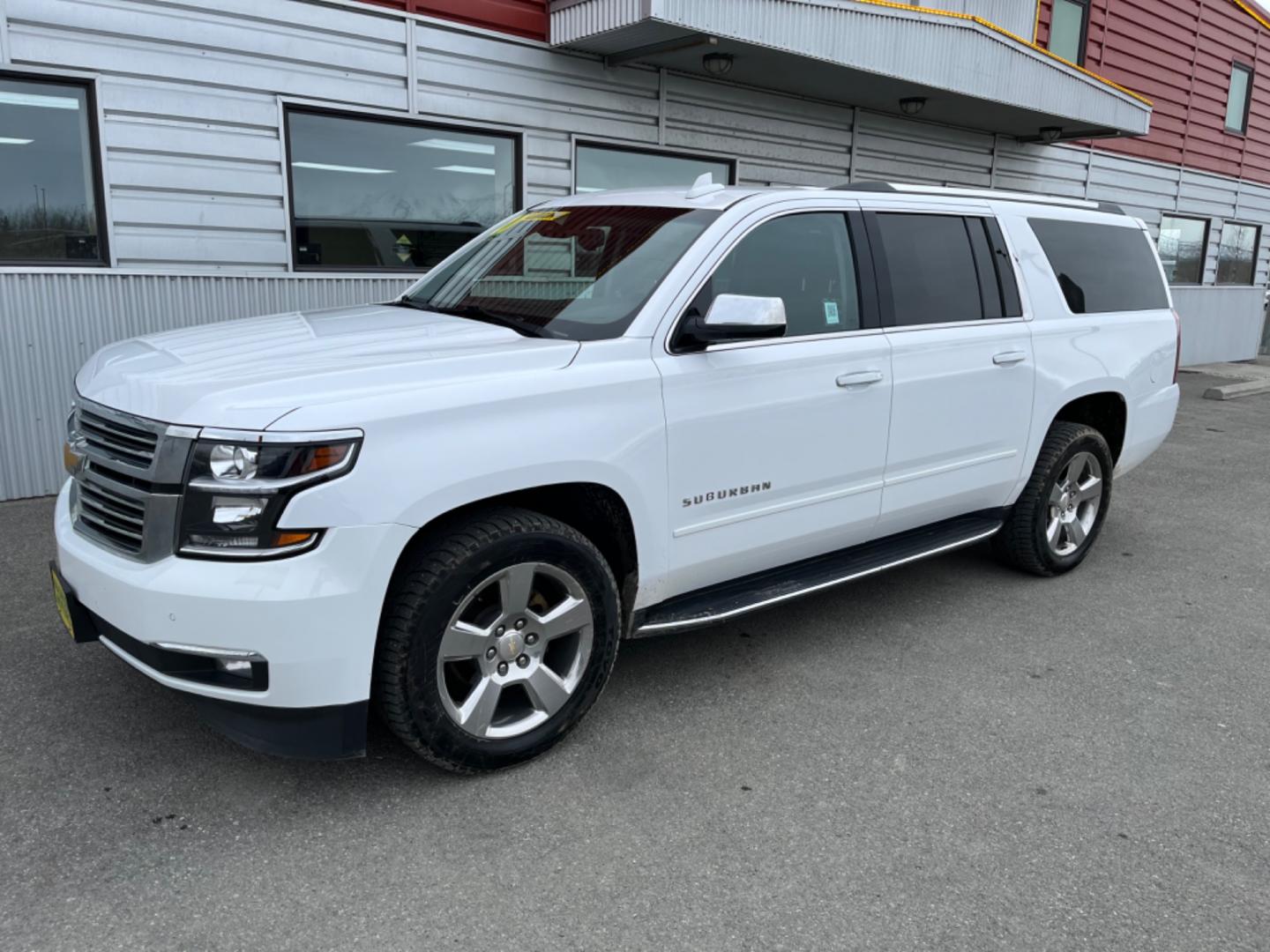 2020 WHITE /black leather CHEVROLET SUBURBAN PREMIER (1GNSKJKC4LR) with an 5.3L engine, Automatic transmission, located at 1960 Industrial Drive, Wasilla, 99654, (907) 274-2277, 61.573475, -149.400146 - Photo#0